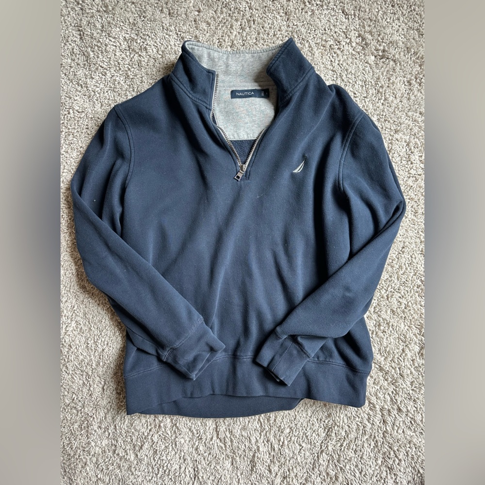 Nautica Dark Blue Half-Zip Sweater